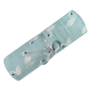 PERLIMPINPIN Couverture emmaillotage mousseline de bambou - CYGNES