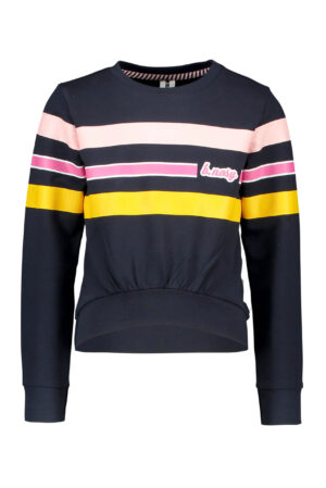 B-NOSY FILLE. CHANDAIL MANCHE LONGUE MARINE RAYÉ