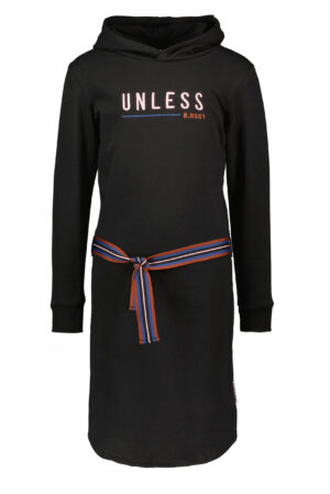 B-NOSY FILLE. ROBE NOIR AVEC CEINTURE