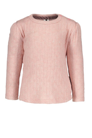 B-NOSY BÉBÉ FILLE. CHANDAIL MANCHE LONGUE ROSE PÂLE