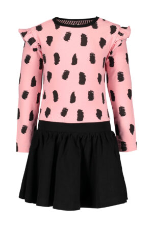 B-NOSY BÉBÉ FILLE. ROBE ROSE ET NOIR