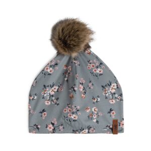 DEUX PAR DEUX FILLE. FLEURIT BLEU TUQUE