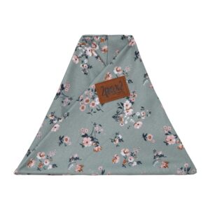 DEUX PAR DEUX FILLE. FLEURIT BLEU FOULARD