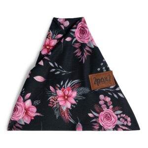 DEUX PAR DEUX FILLE. FLEURIT NOIR FOULARD (EN STOCK)