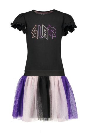 B-NOSY FILLE. FOREVER ROBE NOIR À TULE MULTICOLORE