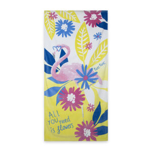 TUCTUC PRINTEMPS FILLE FLAMAND ROSE SERVIETTE DE PLAGE
