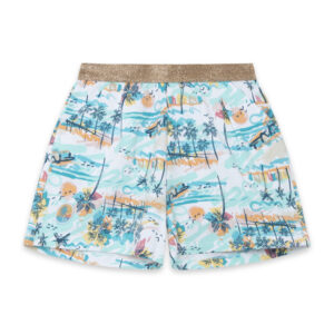 TUCTUC PRINTEMPS FILLE PALMIER SHORT EN JERSEY IMPRIMÉ