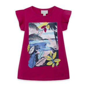 TUCTUC PRINTEMPS FILLE PLAGE T-SHIRT FUSHIA