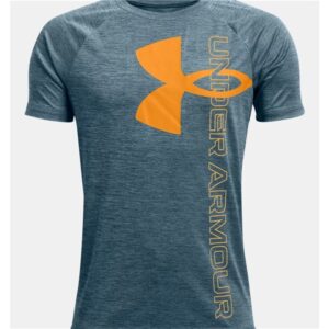 UNDER ARMOUR GARÇON t-shirt UA Tech™ Split Logo Hybrid pour garçon vert gris chiné (Copie)