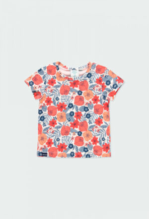 BOBOLI PRINTEMPS CORAL SEA T-SHIRT FLEURIT