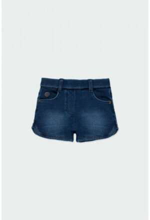 BOBOLI PRINTEMPS FILLE BASIC SHORT EN JEANS MOU BLEU FONCÉ