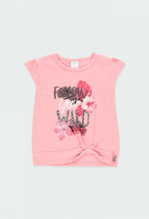 BOBOLI PRINTEMPS FILLE JUNGLE DAYS T-SHIRT ROSE