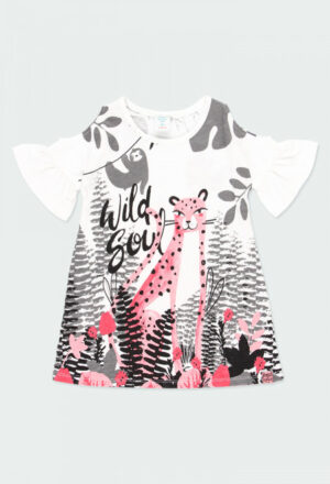 BOBOLI PRINTEMPS FILLE JUNGLE DAYS ROBE TUNIQUE IMPRIMÉ
