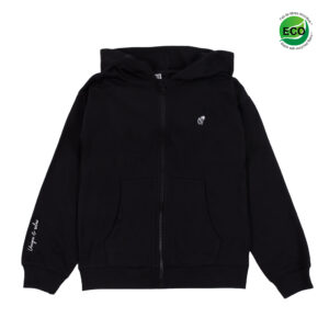 NANO PRINTEMPS DÉTENTE GARÇON VESTE À CAPUCHON NOIR (EN STOCK)