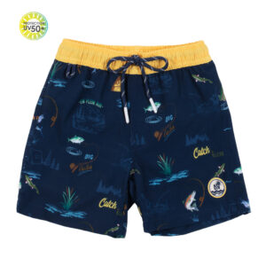 NANO PRINTEMPS MAILLOT GARÇON SHORT MARINE IMPRIMÉ