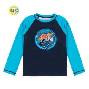 NANO PRINTEMPS MAILLOT GARÇON RASHGUARD MARINE ET BLEU