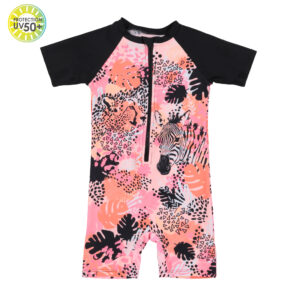 NANO PRINTEMPS MAILLOT FILLE SAFARI UNE PIÈCE RASHGUARD