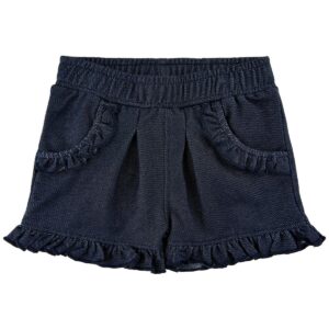 MINYMO BÉBÉ FILLE JUNGLE SHORT EN JEANS MOU FONCÉ AVEC FRILL