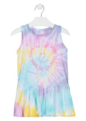 LOSAN PRINTEMPS/ÉTÉ FILLETTE BASIC ROBE TIE DYE