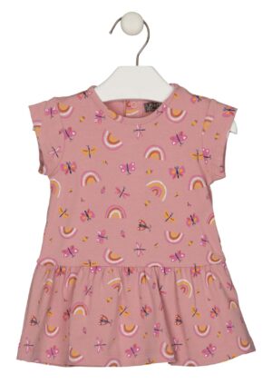 LOSAN PRINTEMPS/ÉTÉ 2022 BÉBÉ FILLE DREAM ROBE ROSE IMPRIMÉE