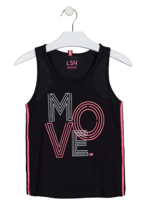 LOSAN PRINTEMPS/ÉTÉ FILLE. GRANDE FILLE CONTROLE CAMISOLE NOIR