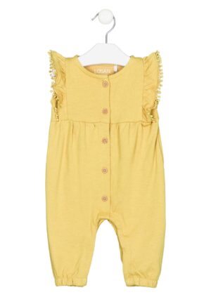 LOSAN PRINTEMPS/ÉTÉ 2022 BÉBÉ FILLE TINY LITTLE RAINBOW JUMPER JAUNE MOUTARDE