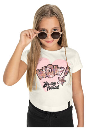 GLOSS PRINTEMPS/ÉTÉ 22 FILLETTE CHANDAIL BLANC WOW