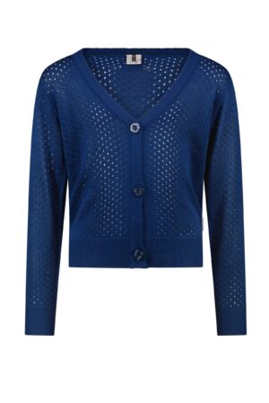 B-NOSY PRINTEMPS/ÉTÉ FILLE FLORAL CARDIGAN BLEU NUIT