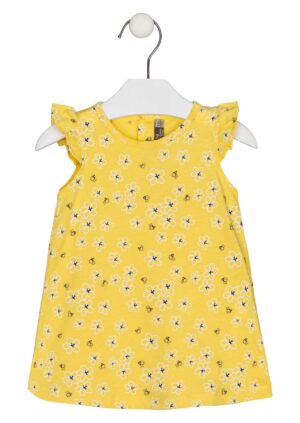 LOSAN PRINTEMPS/ÉTÉ 2022 BÉBÉ FILLE BETTER WOLD ROBE JAUNE ABEILLE