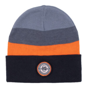 NANO PRINTEMPS EXTÉRIEUR M TUQUE EN TRICOT BLEU ET ORANGE