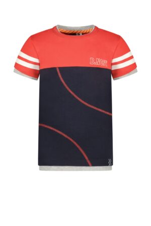 B-NOSY PRINTEMPS GARÇON. T-SHIRT ROUGE ET MARINE (EN STOCK)