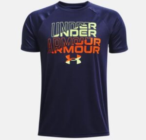 UNDER ARMOUR GARÇON t-shirt UA Tech™Logo Hybrid pour garçon marine