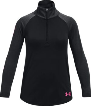 UNDER ARMOUR FILLE Haut à demi-glissière Tech Graphic écriture sur la manche