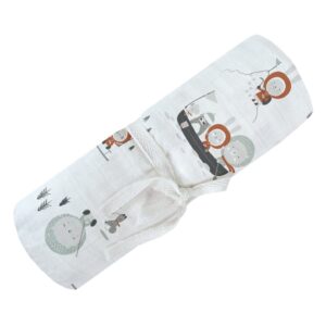 PERLIMPINPIN Couverture mousseline coton ANIMAUX D'HIVER