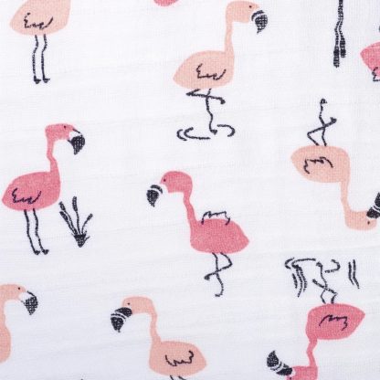 PERLIMPINPIN Couverture mousseline coton FLAMANT ROSE – Image 2