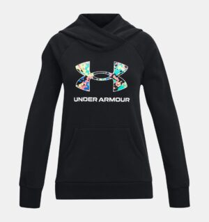 UNDER ARMOUR FILLE Hoodie noir logo colorer