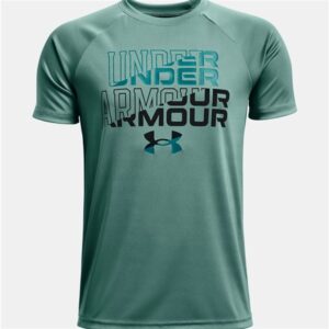 UNDER ARMOUR GARÇON t-shirt UA Tech™Logo Hybrid pour garçon vert