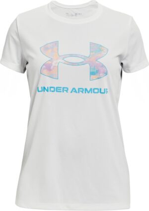UNDER ARMOUR FILLE T-SHIRT blanc logo coloré