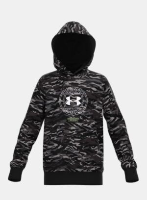 UNDER ARMOUR GARÇON Hoodie camouflage noir et gris