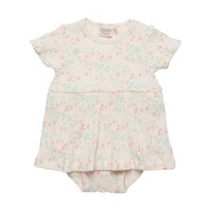 MINYMO PRINTEMPS BÉBÉ FILLE. LEMON ROBE CACHE COUCHE