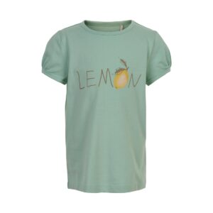 MINYMO PRINTEMPS FILLE. LEMON T-SHIRT VERT MENTHE