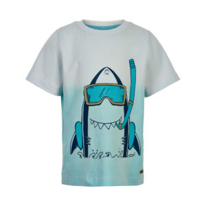 MINYMO PRINTEMPS GARÇON. LA MER T-SHIRT BLEU REQUIN