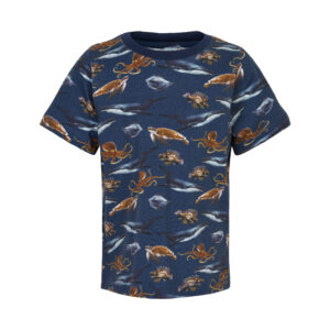 MINYMO PRINTEMPS GARÇON. LA MER T-SHIRT MARINE IMPRIMÉ