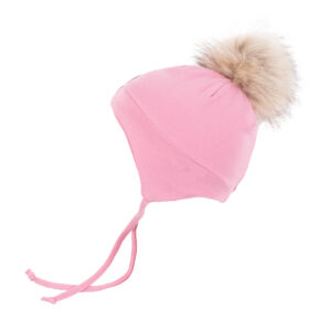 NANO AUTOMNE/PRINTEMPS JERSEY & POLAR  TUQUE ROSE (AVEC CORDON)