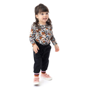 NANO AUTOMNE BÉBÉ FILLE LA SAISON DU BONHEUR ENSEMBLE CACHE COUCHE ET PANTALON NOIR