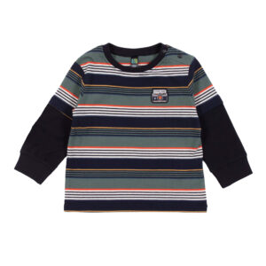 NANO AUTOMNE BÉBÉ GARÇON TERRE SAUVAGE CHANDAIL LIGNÉ VERT/MARINE