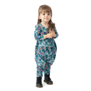 NANO AUTOMNE BÉBÉ FILLE JOLIE MAGICIENNE UNE PIÈCE FLEURIE TURQUOISE