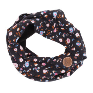 NANO AUTOMNE/PRINTEMPS JERSEY FOULARD (CACHE COU) NOIR FLEURIT