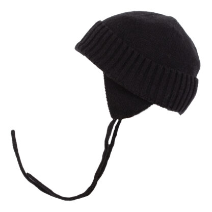 -NANO HIVER TUQUE EN TRICOT DOUBLÉ POLAR NOIR BILLY