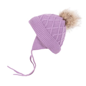 -NANO HIVER TUQUE EN TRICOT DOUBLÉ POLAR LILAS NORIA / LILY / LIANA